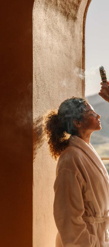 A woman receives a spa treatment